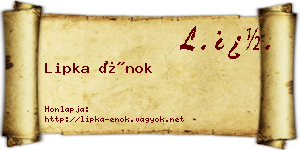 Lipka Énok névjegykártya